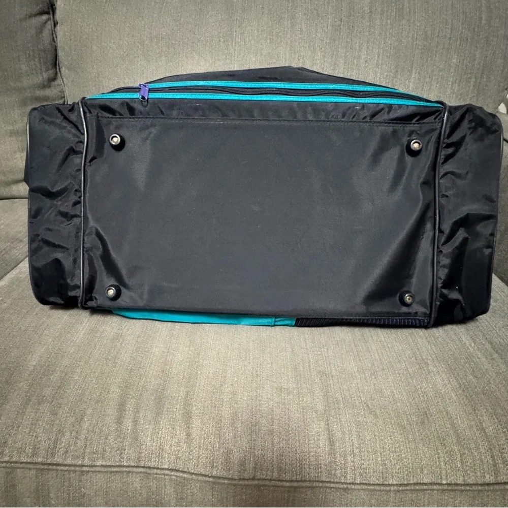 Motions International‎ Vintage 80s Super Sports Duffel Bag Teal Black Purple